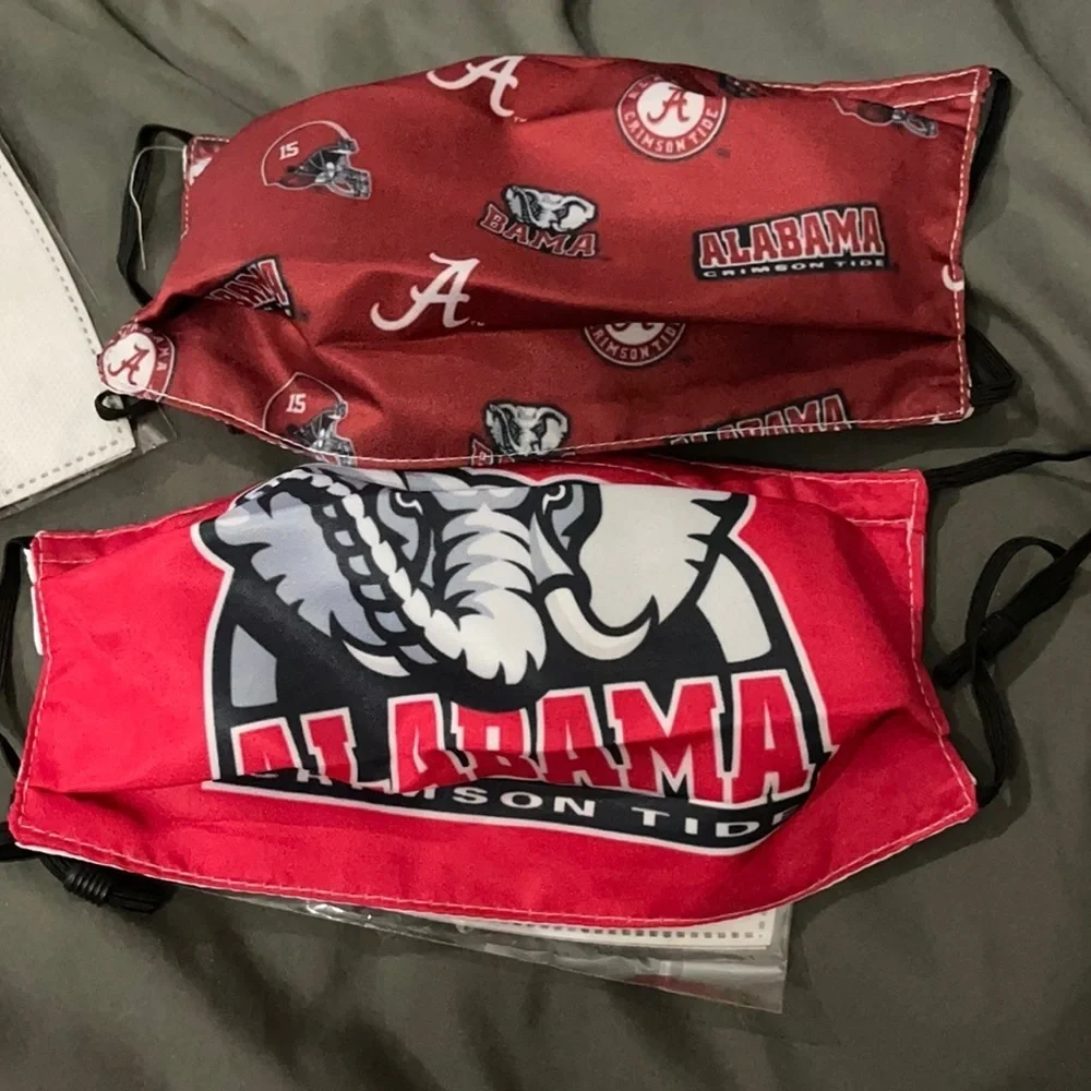 6/$20 NEW set/2 Alabama adjustable face masks